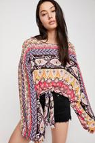 Tie Print Blouse By Free People